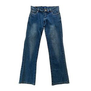 B MINE JEANS Denim Jeans Juniors Womens Blue 9 Rhinestones Bootcut Deadstock NWT